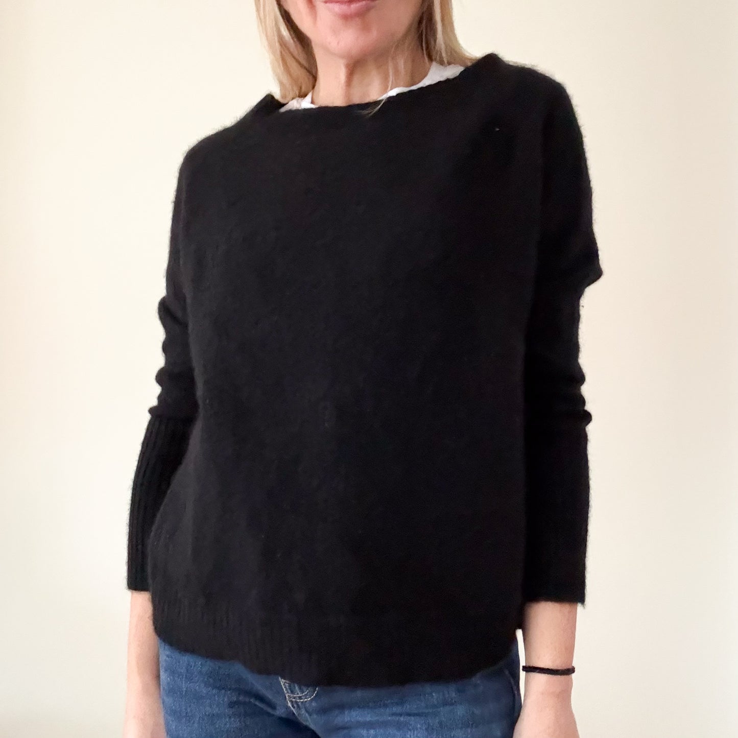 360 Cashmere Black Jumper - Size M