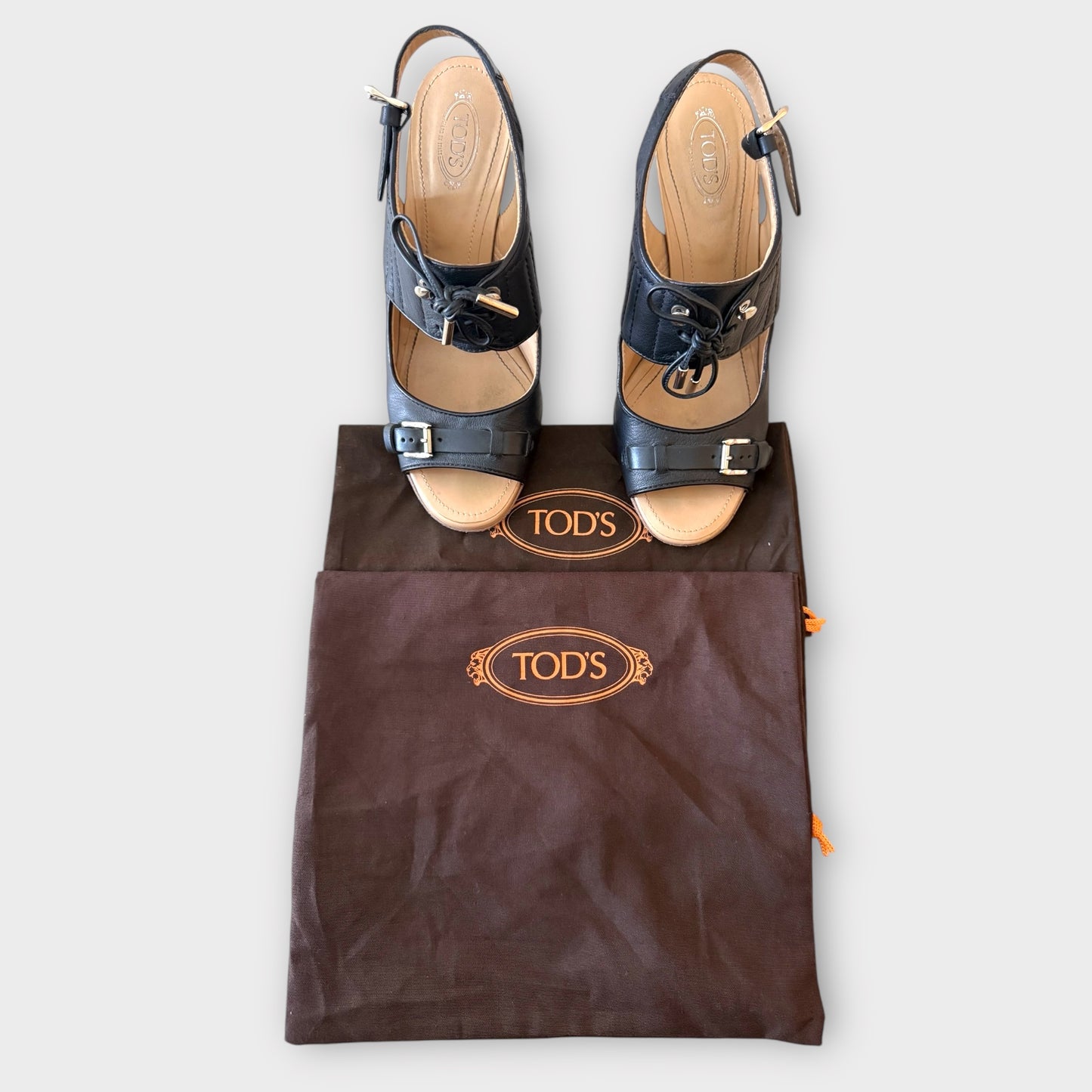 Tod’s Black Leather Sandal - Size 39