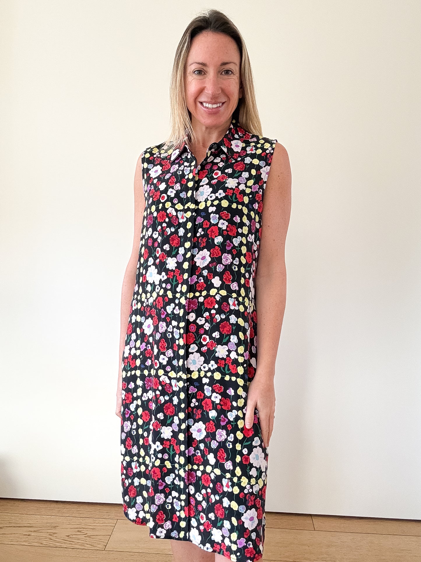 Equipment Floral Silk Shirt Dress - Size M