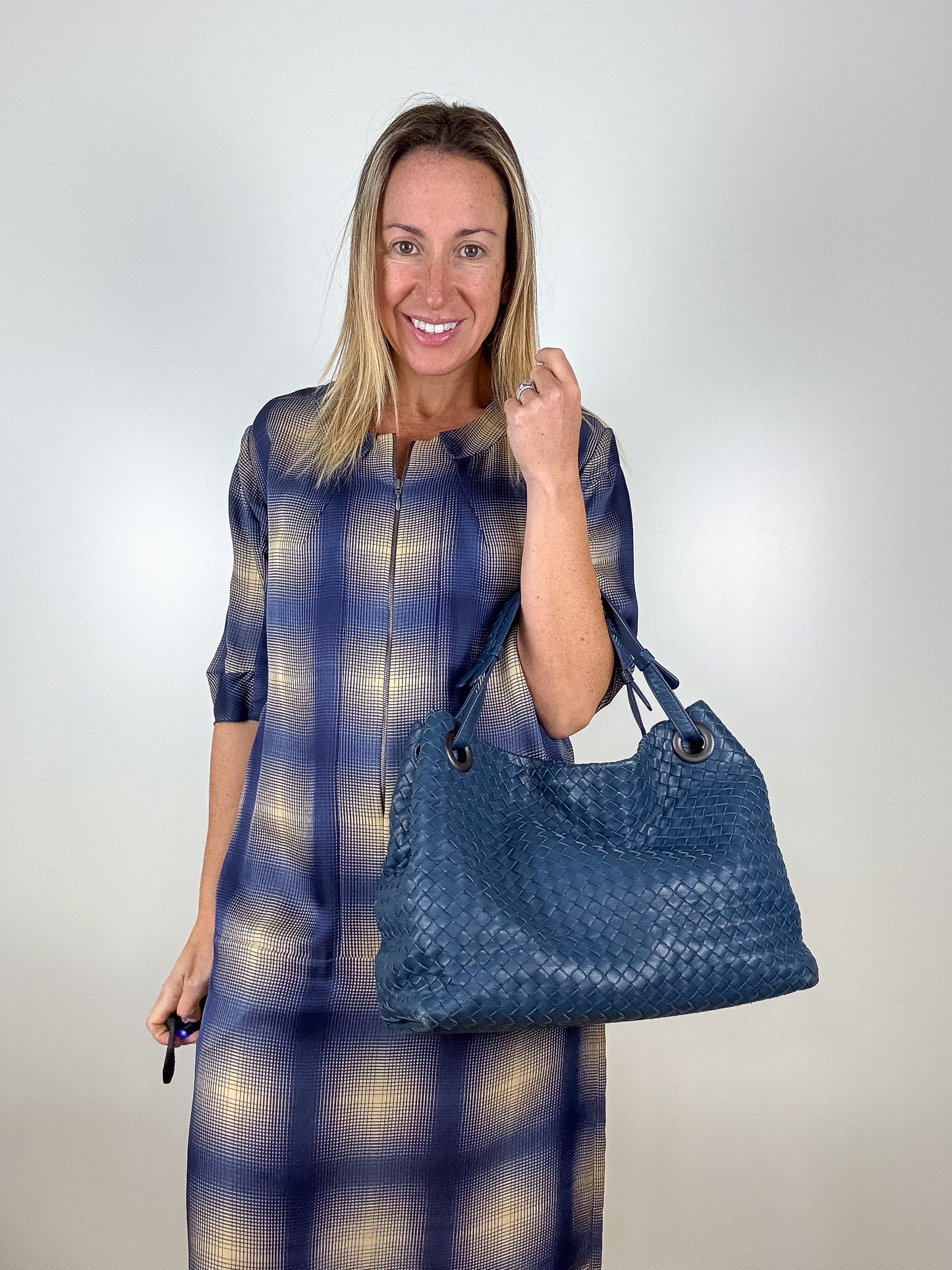 Marni Plaid Silk Blend Dress - Size 8