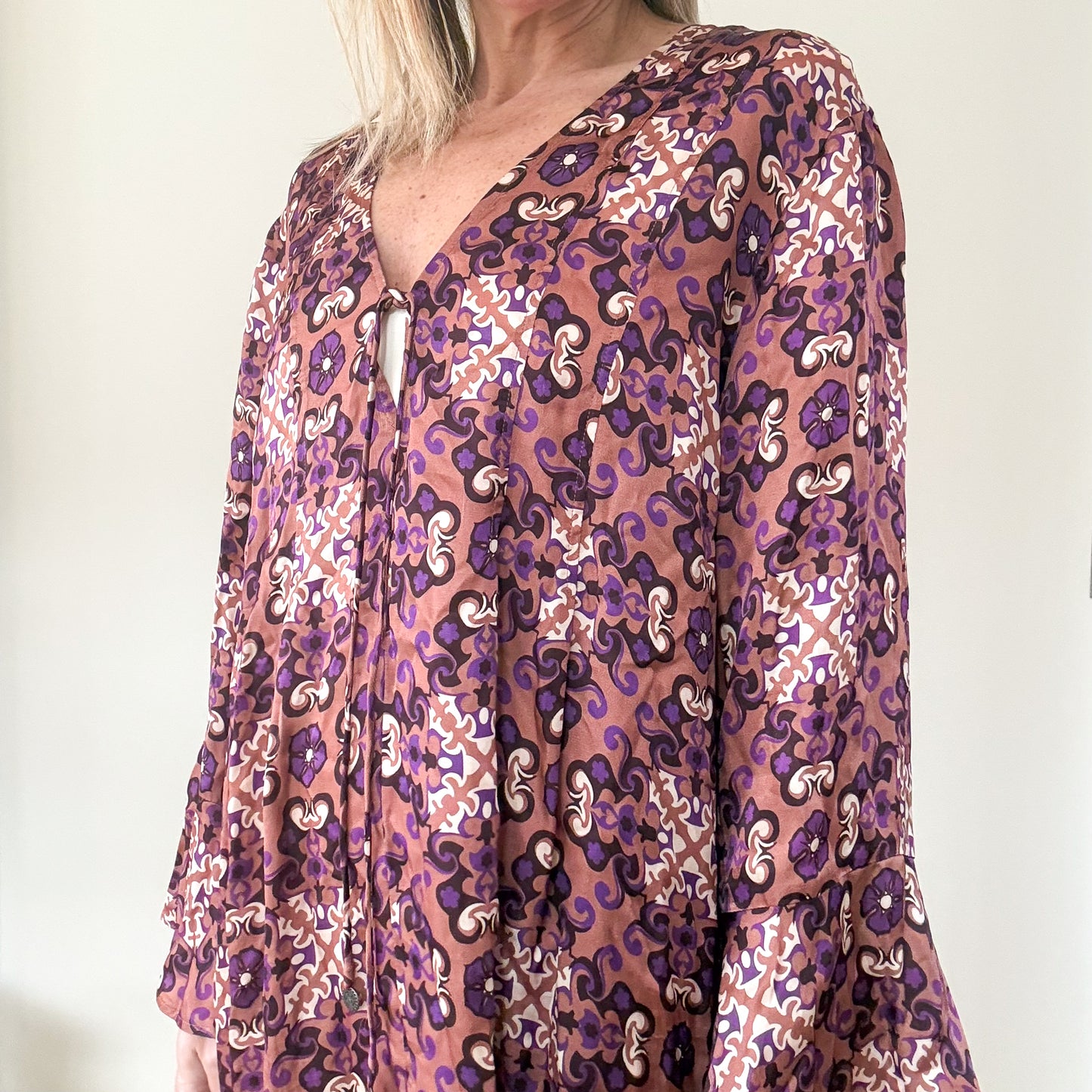 Odd Molly Brown and Purple Dress - Size 3