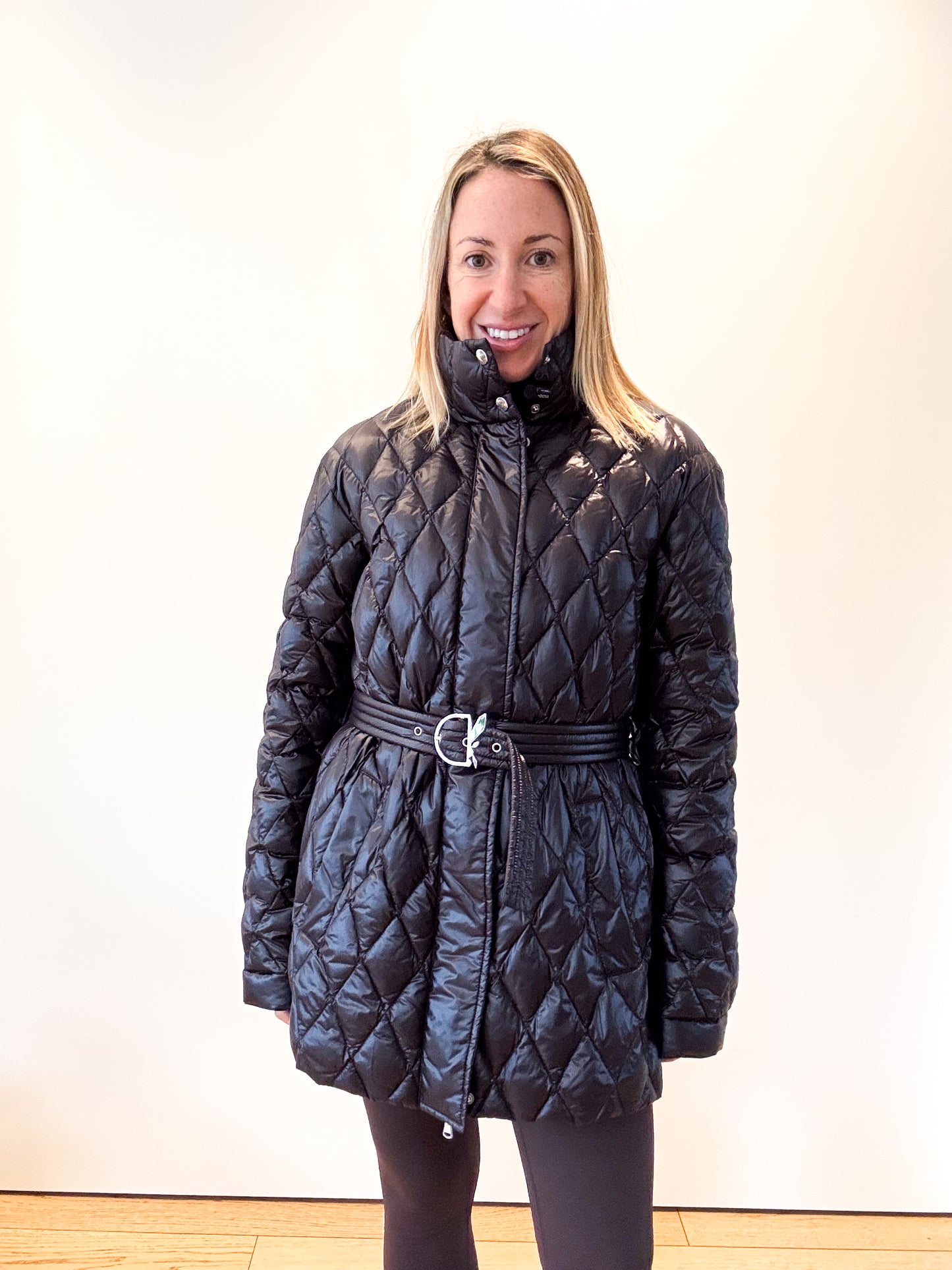 Patrizia Pepe Lightweight Quilted Puffer Jacket - Size 12