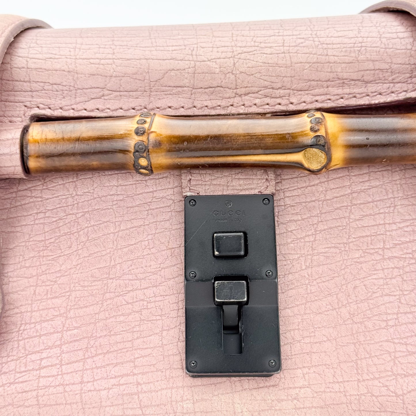 Vintage Gucci Bamboo Bullet Leather Bag
