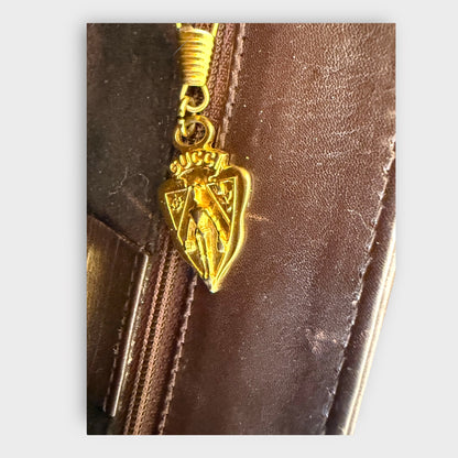 Gucci Horsebit Dark Brown Leather Crossbody