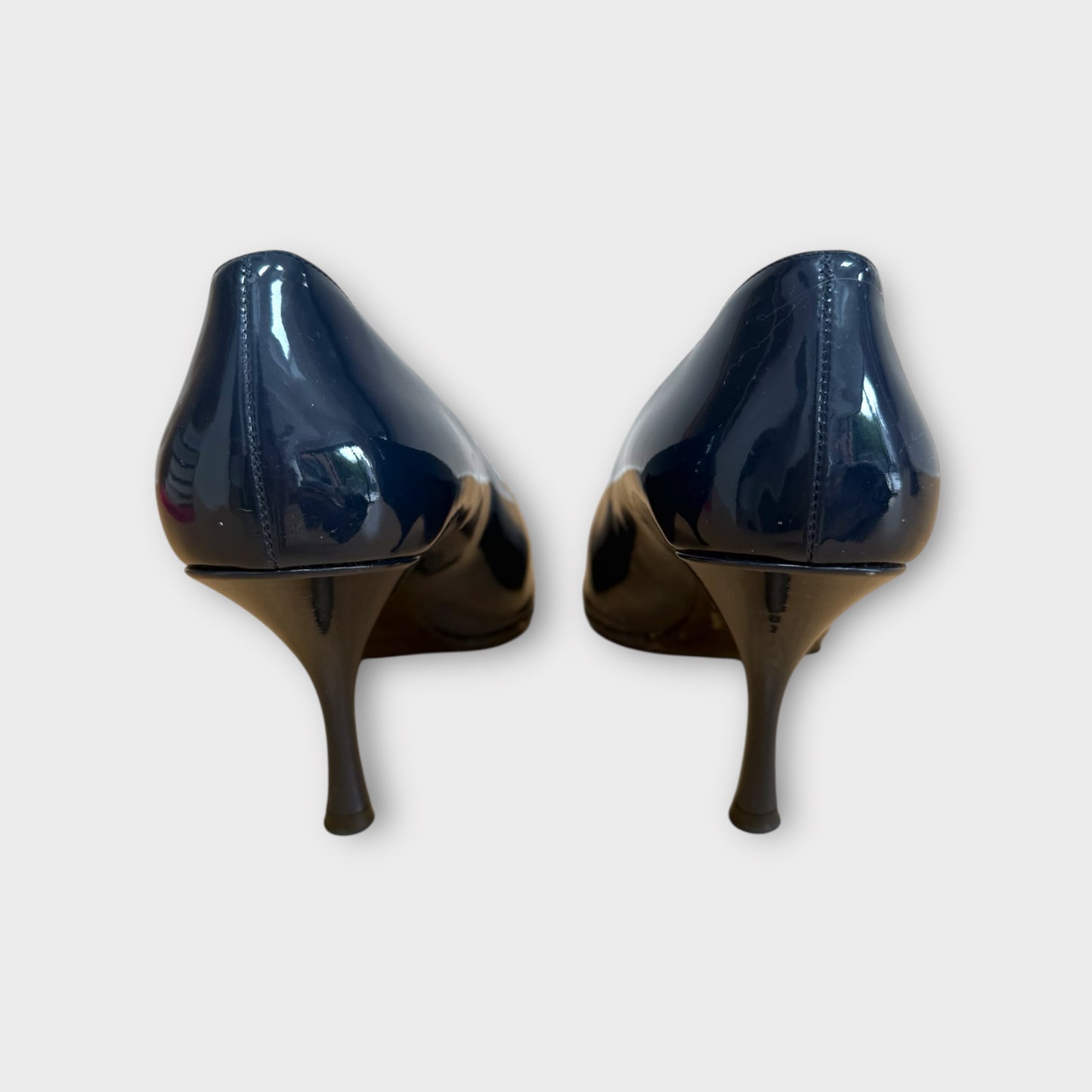 Miu Miu Navy Patent Court Shoe - Size 40