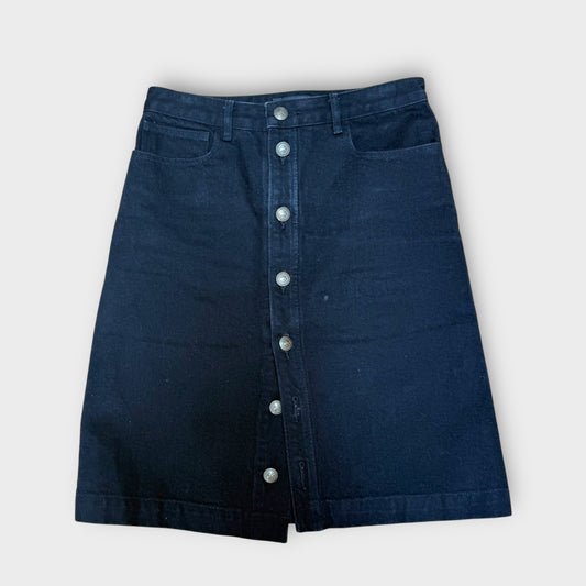 A.P.C Black Denim Skirt -  Size 8
