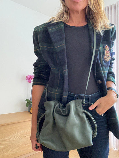 Loewe Khaki Flamenco Crossbody Bag