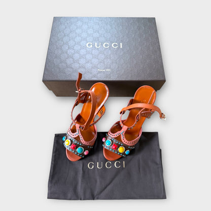 Gucci Likya Embellished Sandal - Size 37.5