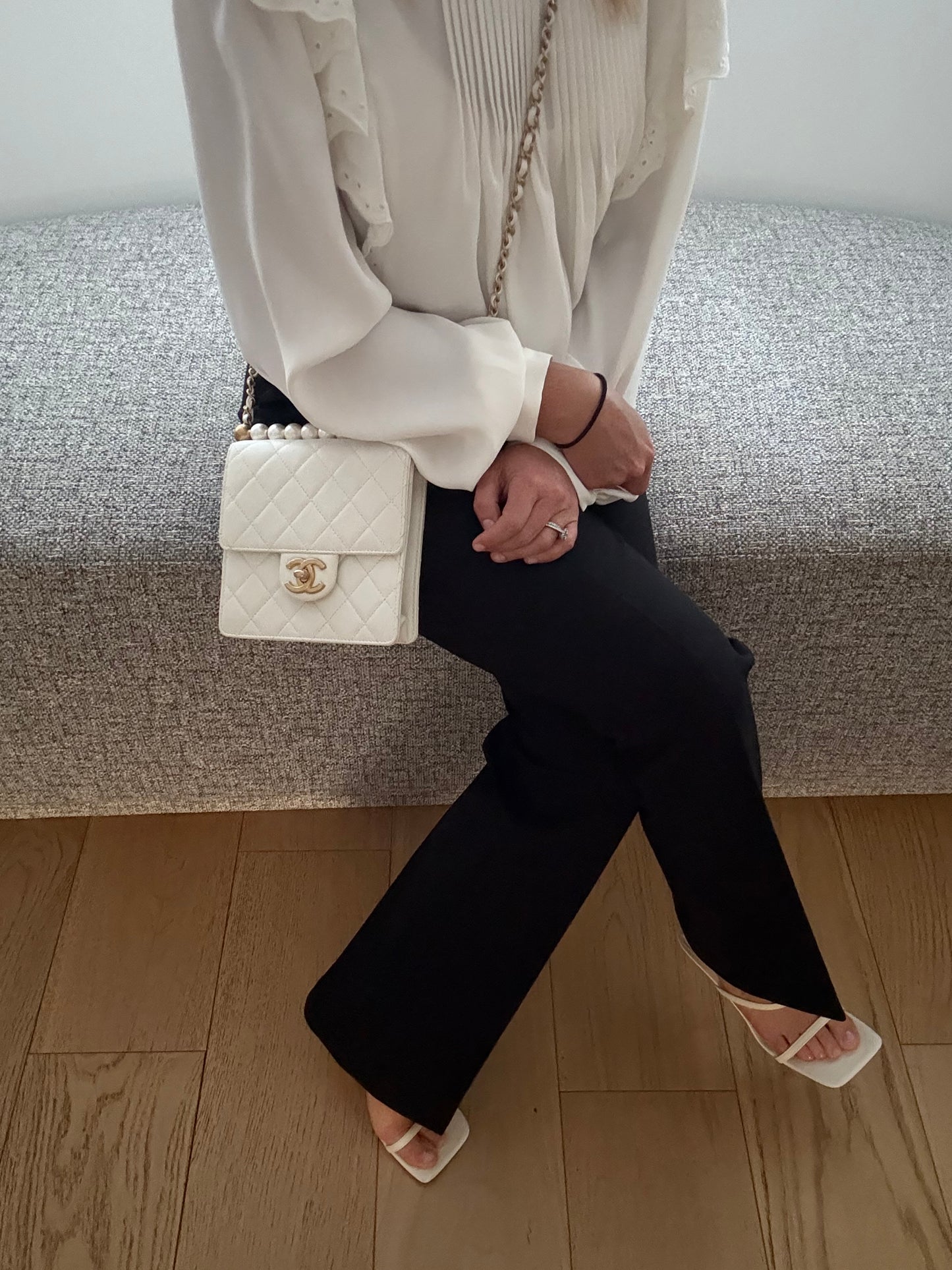 Chanel Vertical Pearl Flap Bag