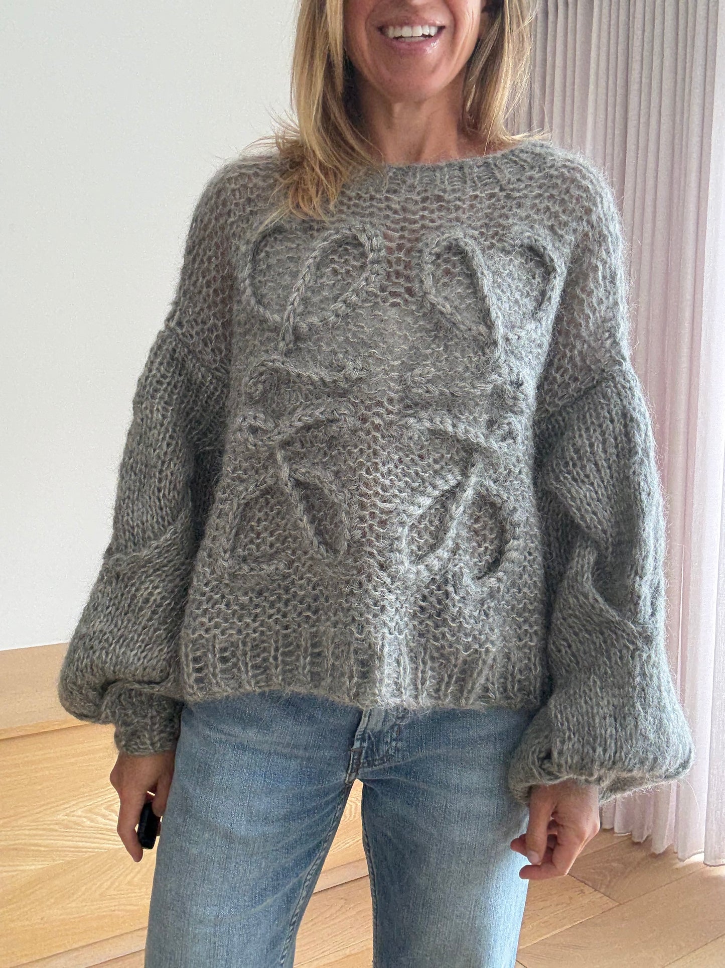 Loewe Anagram Oversized Mohair-Blend Sweater - Size XS