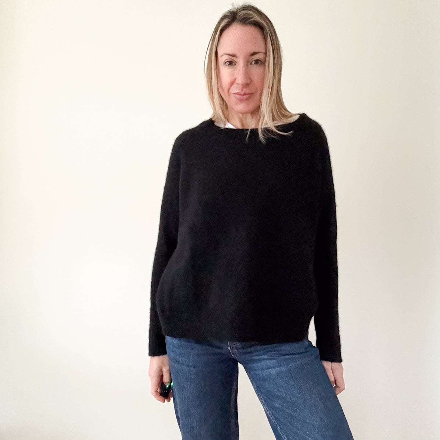 360 Cashmere Black Jumper - Size M