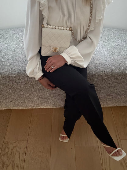 Chanel Vertical Pearl Flap Bag