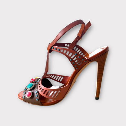 Gucci Likya Embellished Sandal - Size 37.5