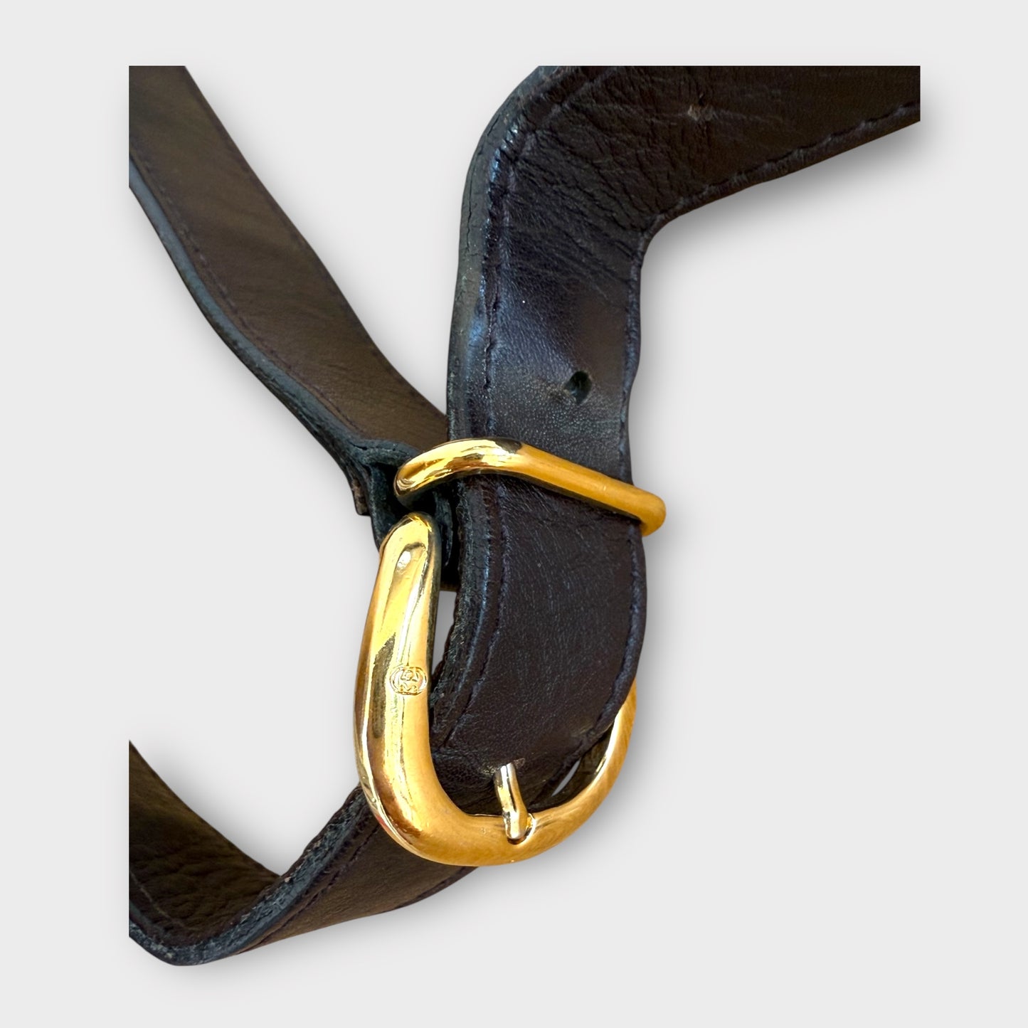 Gucci Horsebit Dark Brown Leather Crossbody