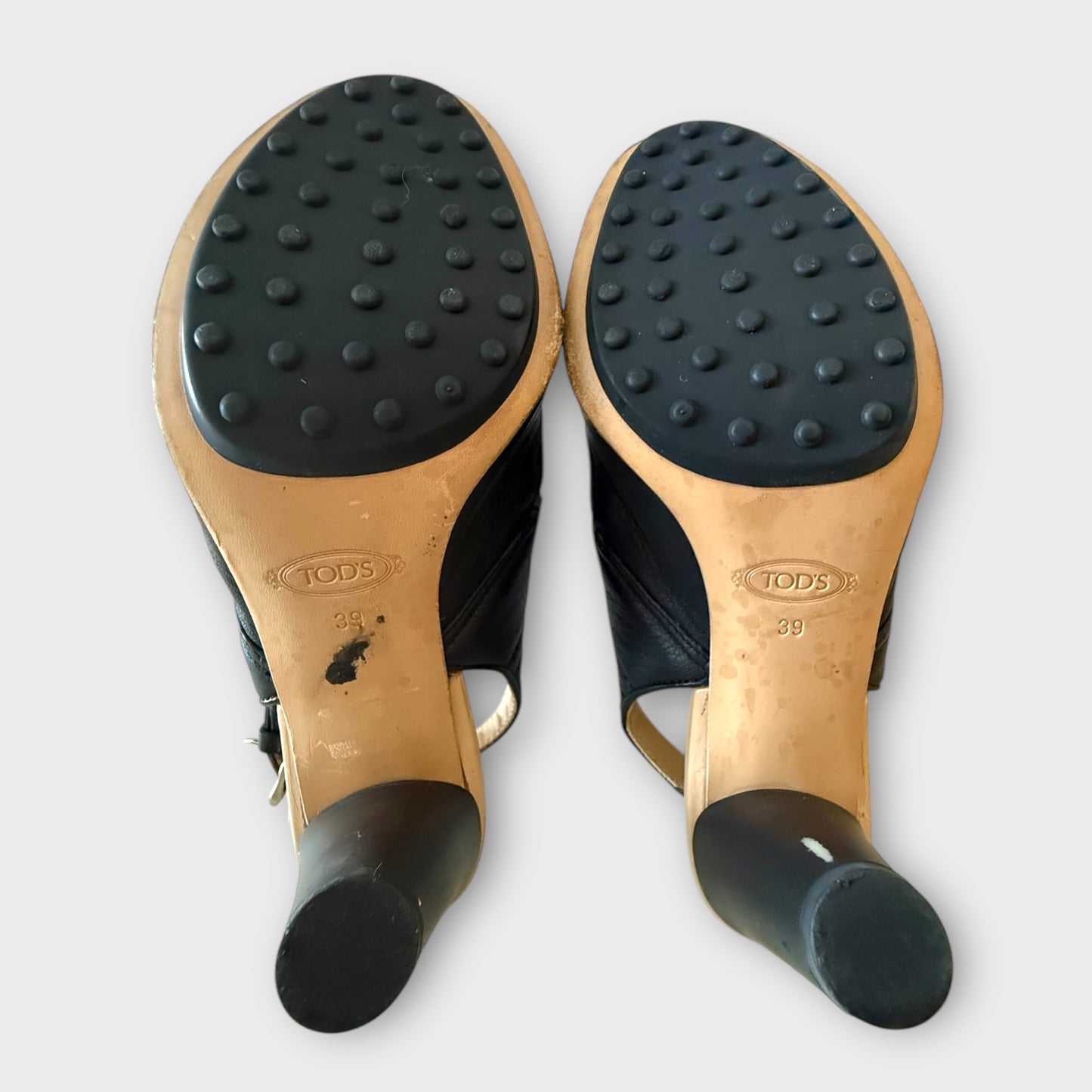 Tod’s Black Leather Sandal - Size 39