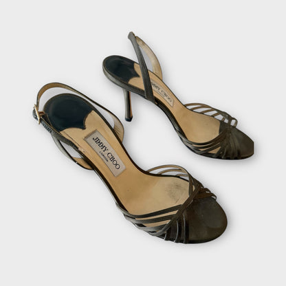 Jimmy Choo Metallic Strappy Sandal - Size 39