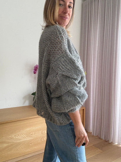 Loewe Anagram Oversized Mohair-Blend Sweater - Size XS