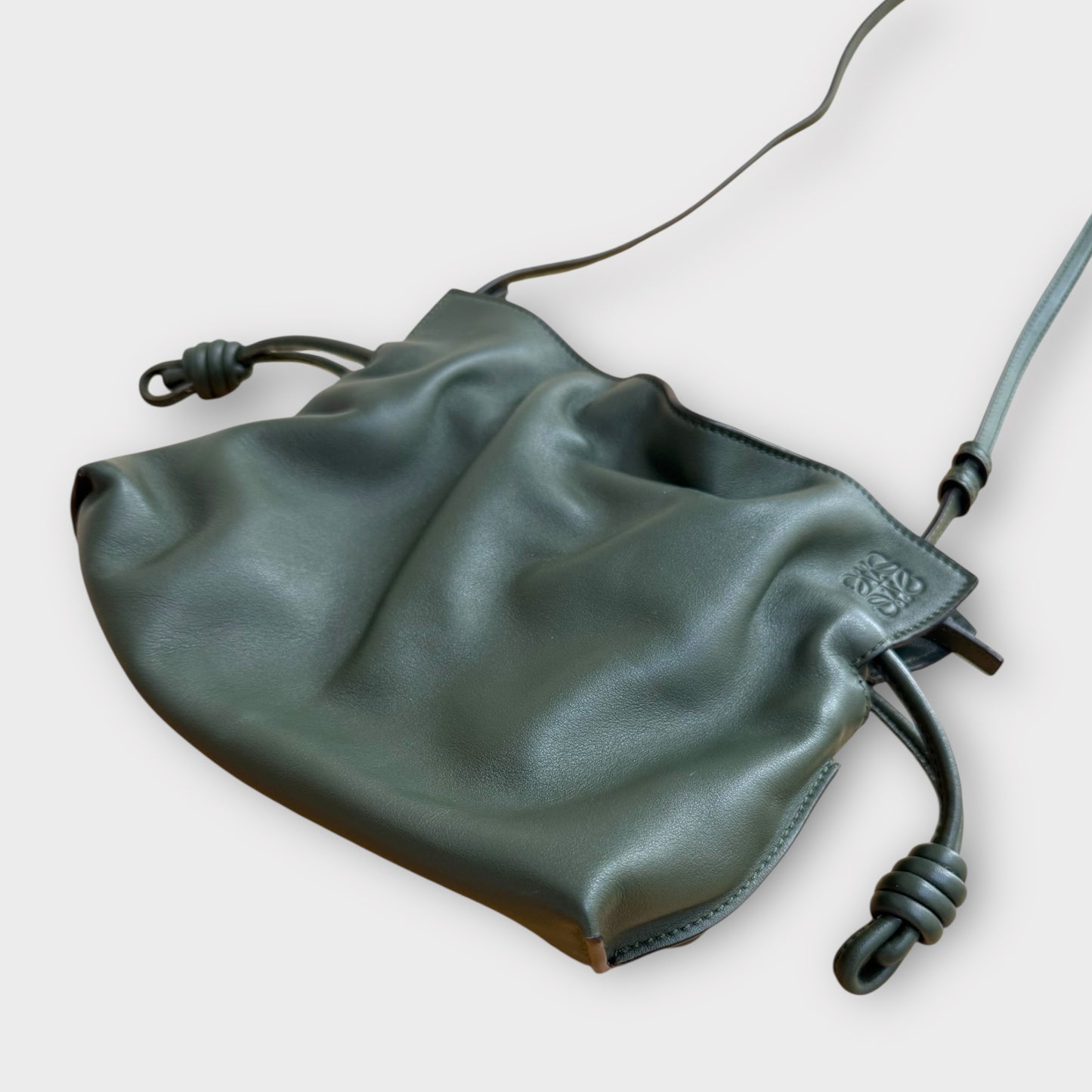 Loewe Khaki Flamenco Crossbody Bag