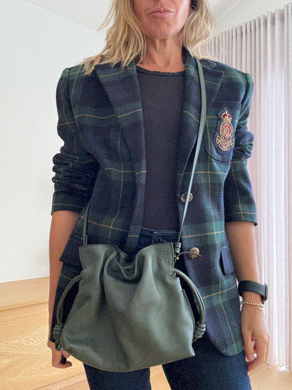 Loewe Khaki Flamenco Crossbody Bag