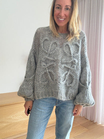 Loewe Anagram Oversized Mohair-Blend Sweater - Size XS