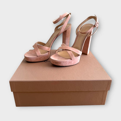 Gianvito Rossi Sheridan Suede Platform Sandals - Size 40
