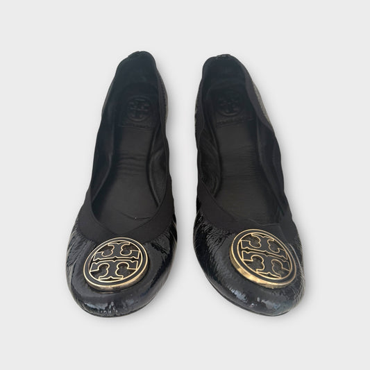 Tory Burch Black Patent Flats - Size 7
