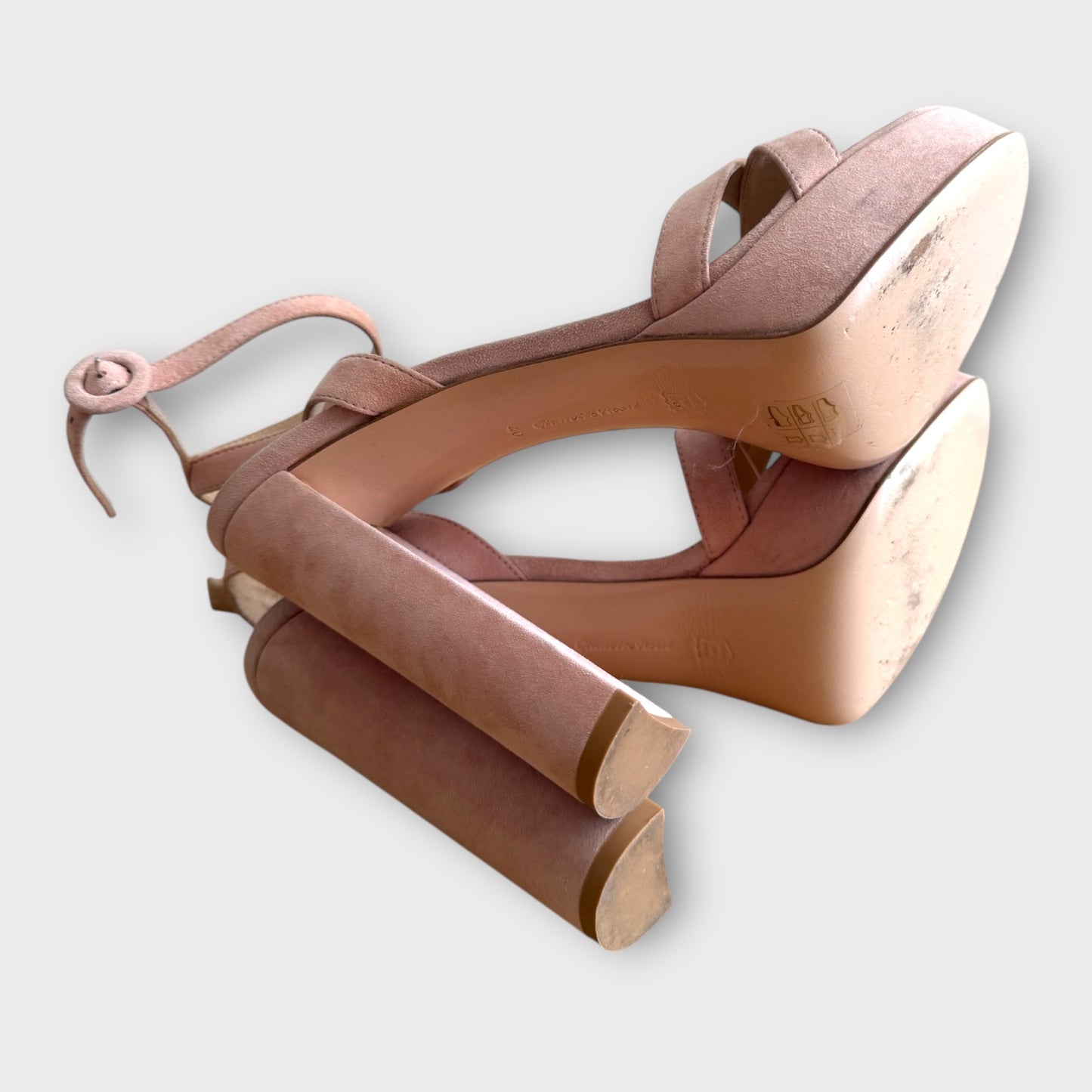 Gianvito Rossi Sheridan Suede Platform Sandals - Size 40