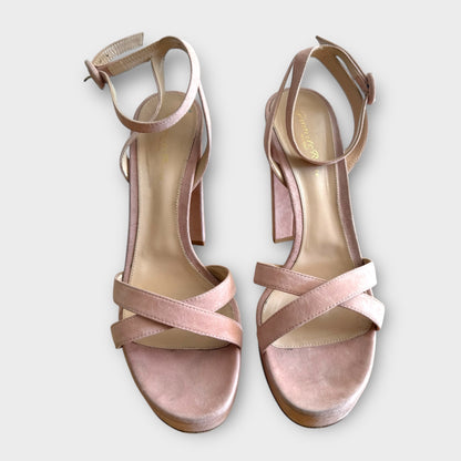 Gianvito Rossi Sheridan Suede Platform Sandals - Size 40