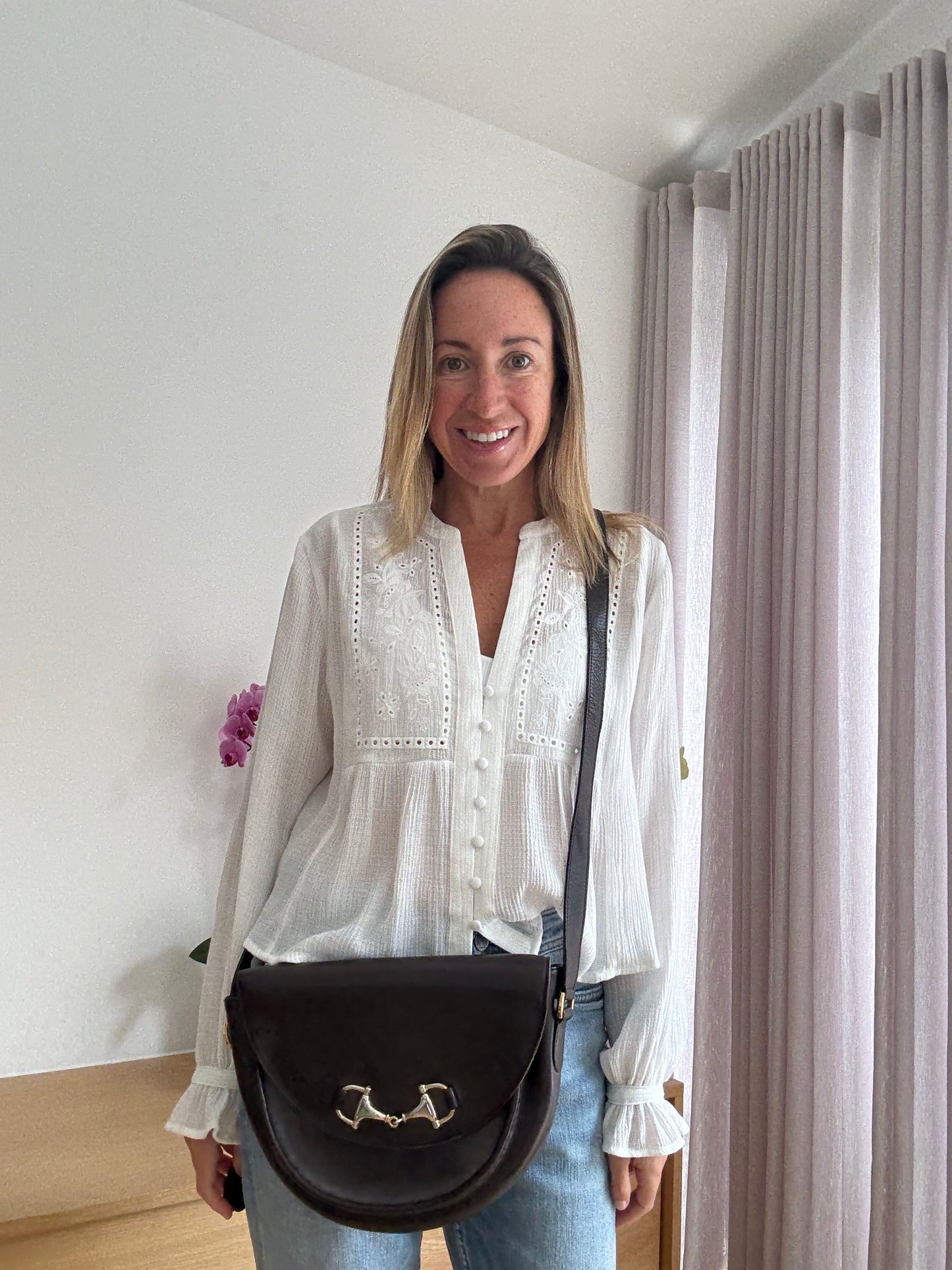 Gucci Horsebit Dark Brown Leather Crossbody