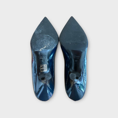 Miu Miu Navy Patent Court Shoe - Size 40
