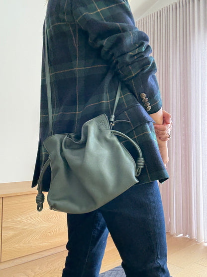 Loewe Khaki Flamenco Crossbody Bag