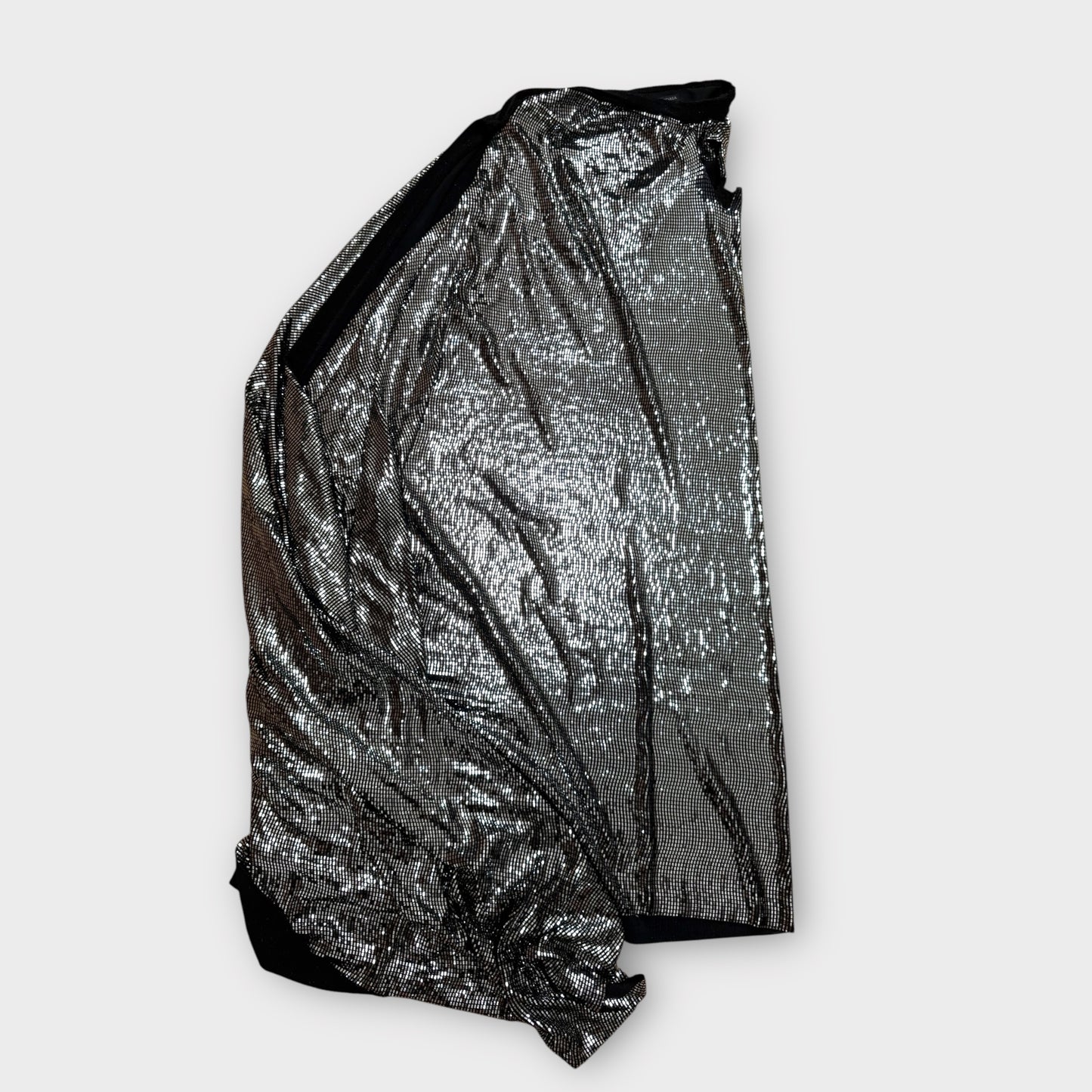 Balenciaga Silver Sequinned Evening Dress - Size 8