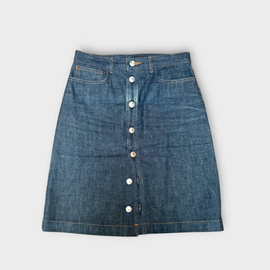 A.P.C Indigo Denim Skirt - Size 8