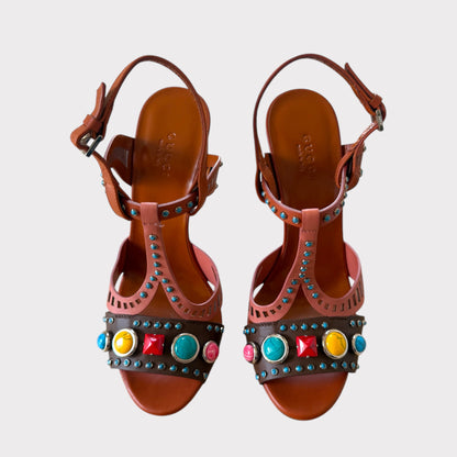 Gucci Likya Embellished Sandal - Size 37.5