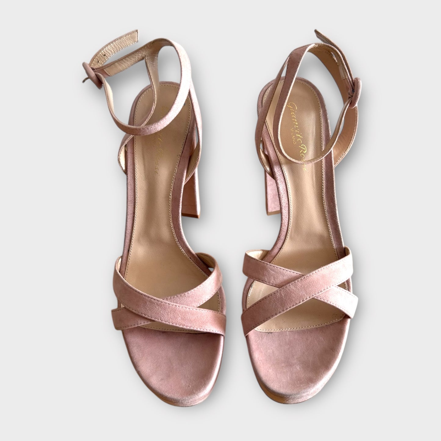 Gianvito Rossi Sheridan Suede Platform Sandals - Size 40