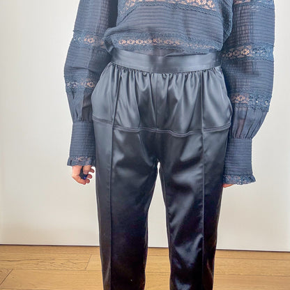 Balenciaga Satin Acetate Trousers - Size 8