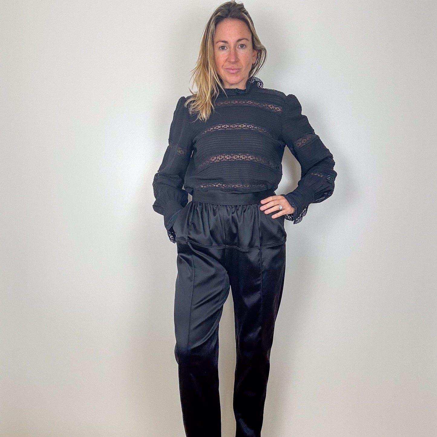 Balenciaga Satin Acetate Trousers - Size 8