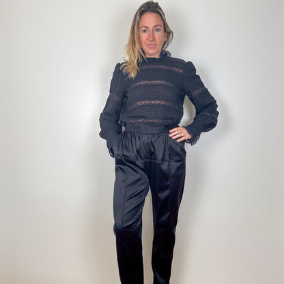 Balenciaga Satin Acetate Trousers - Size 8
