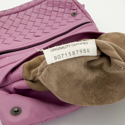 Bottega Veneta Mini Intrecciato Pink Nappa Chain Crossbody Bag