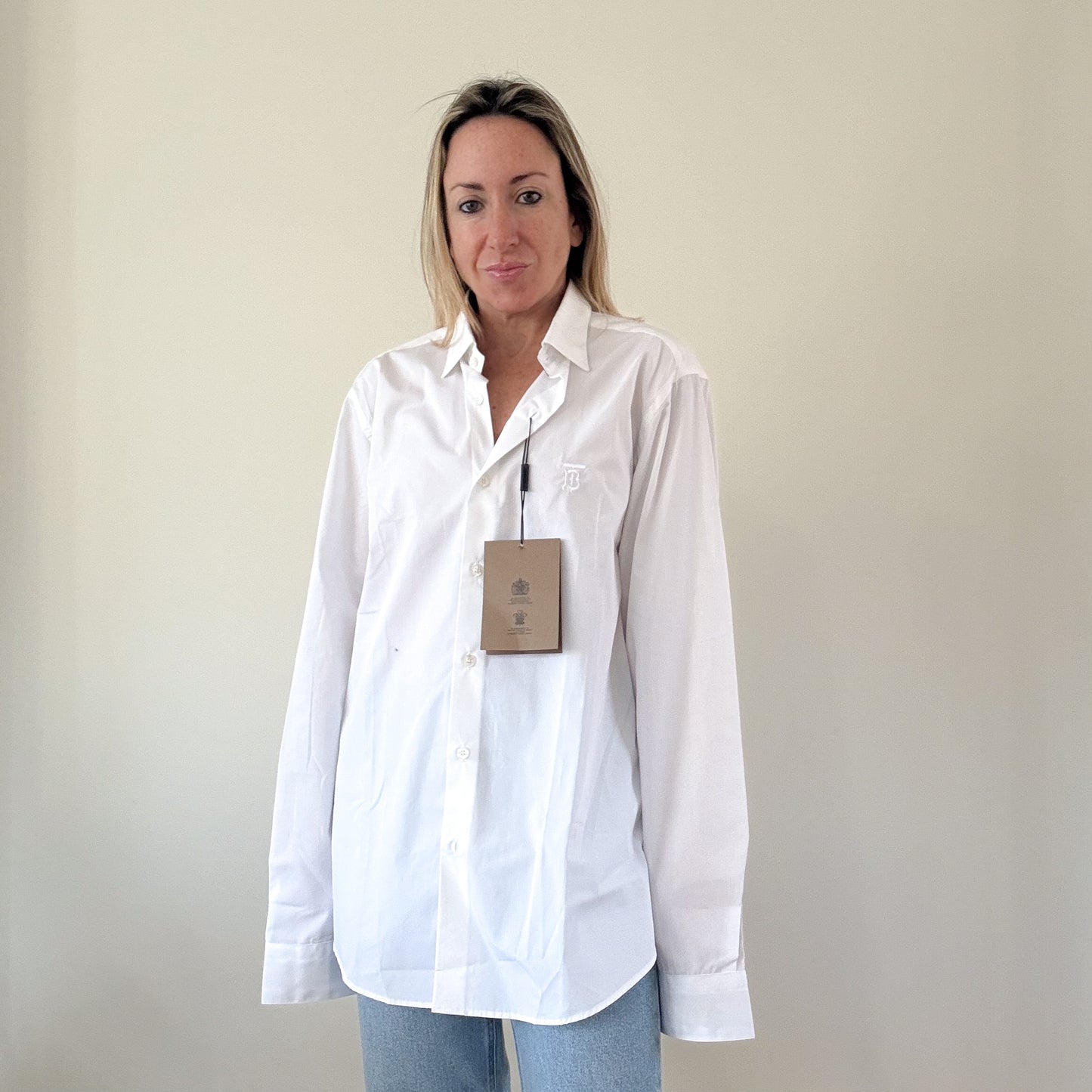 Burberry Mens Cotton Shirt - Size Large
