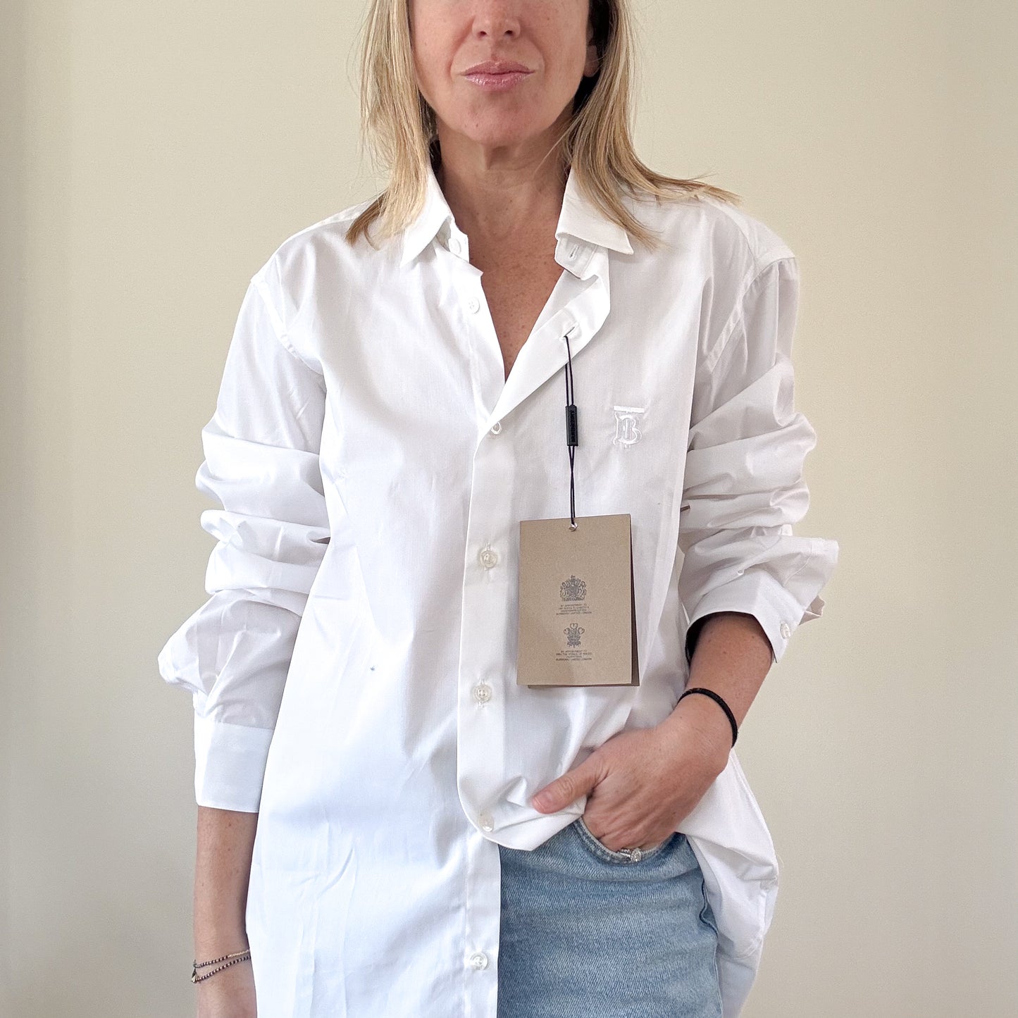 Burberry Mens Cotton Shirt - Size Large