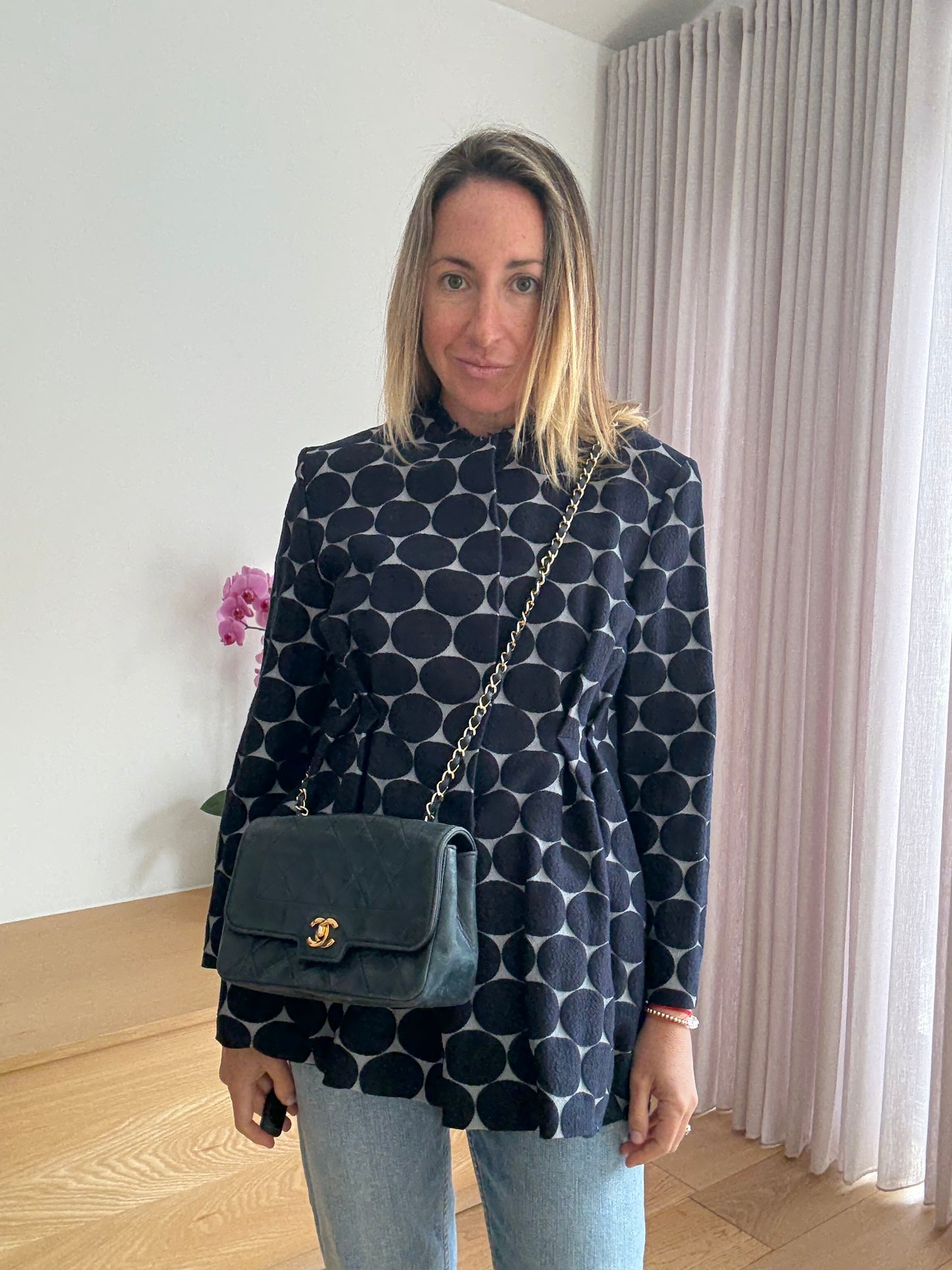 Chanel Diana Flap in Navy Quilted Leather