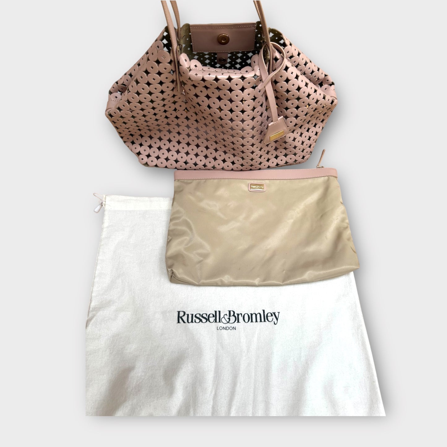 Russell & Bromley Laser Cut Leather Tote Bag