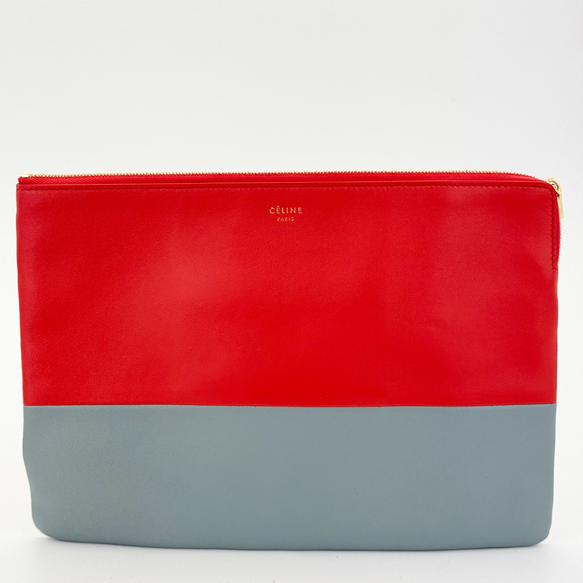 Celine-Bicolour-Solo-Clutch-Preloved-Accessories-London-Front
