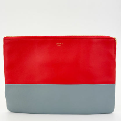 Celine-Bicolour-Solo-Clutch-Preloved-Accessories-London-Front