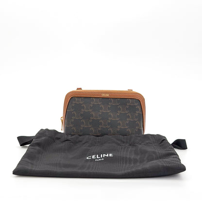Celine Triomphe clutch with original Celine Paris dust bag