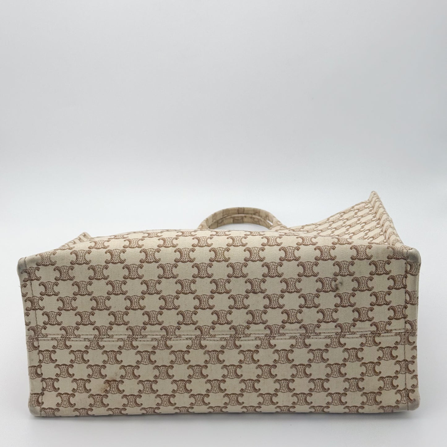 Celine Large Cabas Thaïs Triomphe Canvas Tote Bag