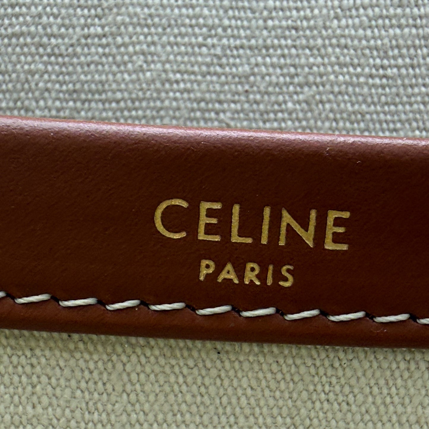 Celine Large Cabas Thaïs Triomphe Canvas Tote Bag
