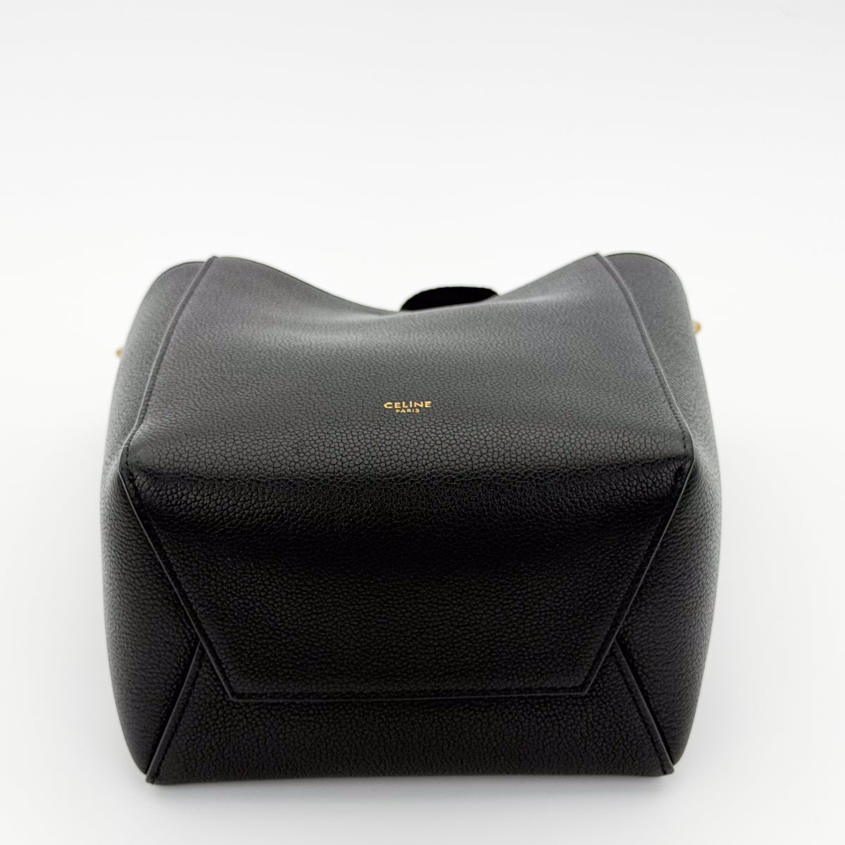 Celine black Seau Sangle bucket bag - base/underside