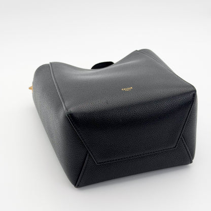 Celine black Seau Sangle bucket bag - base angle view